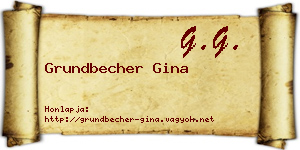 Grundbecher Gina névjegykártya